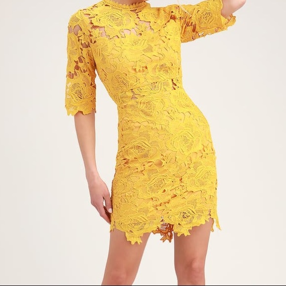 Lulus- A Fine Romance Lace Sheath Dress - Picture 4 of 5